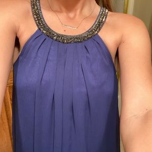 The limited blue sequence collar dress